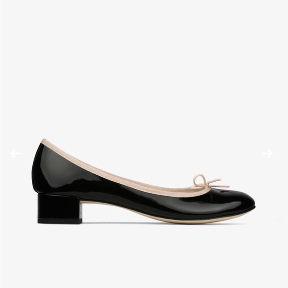 Repetto Camille ballet flats noir black with pink trim - Picture 2 of 9